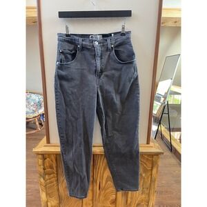Levis SilverTab Mom Jeans Charcoal Grey High Waisted Tapered Leg Womens 31